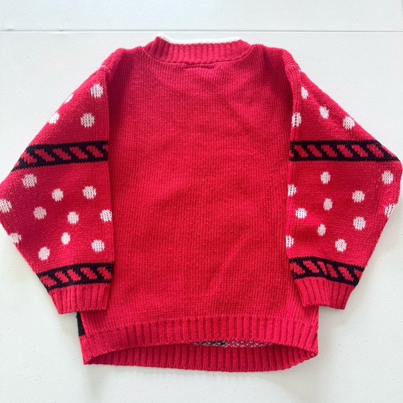 Vintage Dalmatian Red Polka Dot J.J. POOLE Sweater sz 5 - Picture 5 of 5